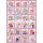 Sada na adventní kalendář 75x59cm růžový s čísly a holčičkou bavlněné plátno panel