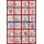 Adventní kalendář 80x53cm červený se skřítky s bílými hvězdičkami s čísly bavlněné plátno panel