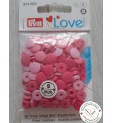 Patentky MINI "Color snaps" PRYM LOVE růžový mix