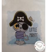 Kočičí pirát LITTLE PIRATE 39x39cm bavlněné plátno panel