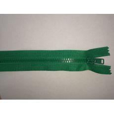 Zip kostěný 25cm  zelený