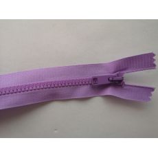 Zip kostěný 20cm světle fialový- lila 