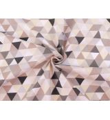 Trojúhelníky béžové bavlněné plátno