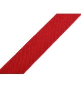 Šikmý proužek bavlněný šíře 14 mm červená tmavá