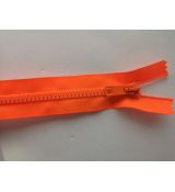 Zip kostěný 60cm neon oranžový