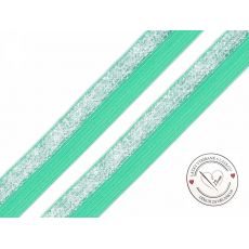 Pruženka lemovací s lurexem šíře 17mm menthol