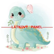 Roztomilý mentolový dinosaur úplet 39x37cm