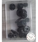 Patenty kovové nadružené 20 ks lak