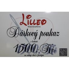 Dárkový poukaz 1500 Kč