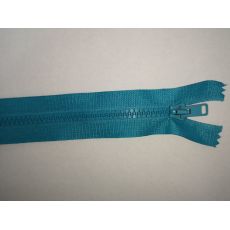 Zip kostěný 35cm  tyrkysový