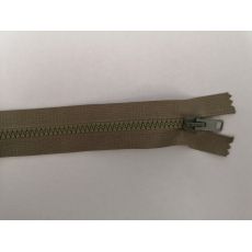Zip kostěný 35cm  světlý khaki