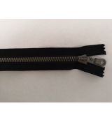 Zip kostěný 35cm černý s šedým zipem