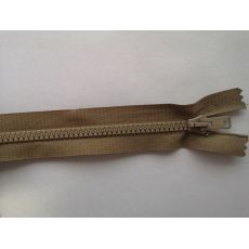 Zip kostěný 40cm tmavě béžový