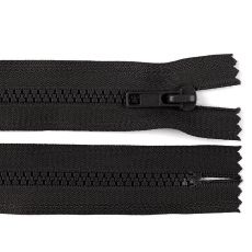 Zip kostěný 50cm černý