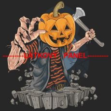 Halloween monstrum se sekyrou panel úplet 30x27cm