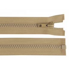Zip kostěný 25cm  béžový tmavý