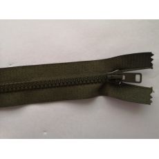 Zip kostěný 25cm khaki