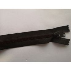 Zip kostěný 25cm tmavě hnědý