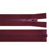 Zip kostěný 20cm  bordo- vínový