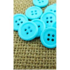 Plastový knoflík 10mm tyrkys