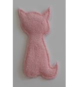 Oboustranná textilní aplikace / plastická nášivka kočička