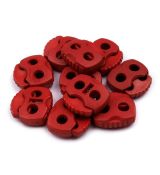 Brzdičky s dvěma dírkami 20x20 mm bordó