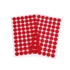 Suchý zip kolečka průměr 15mm pár červený