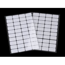 Suchý zip obdélníčky 15x25mm pár bílý