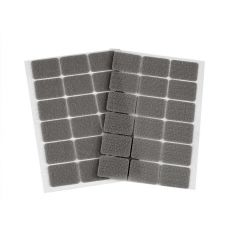 Suchý zip obdélníky 25x32mm pár šedý