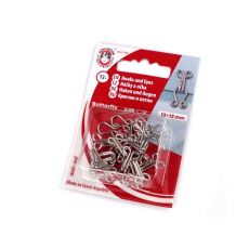 Háčky a očka 13+12mm niklové blistr