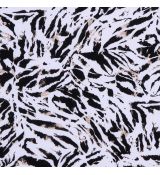 Motiv zebra na smetanové jednolící 100% bavlněný úplet