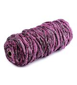 Šňůra / příze s duší Ø5 mm černá-bílá-purpurová