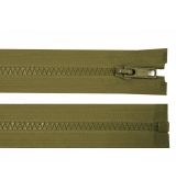 Zip kostěný 70cm khaki
