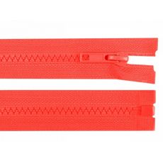 Zip kostěný 80cm korálový