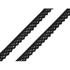 Krajka bavlněná šíře 12mm černá paličkovaná