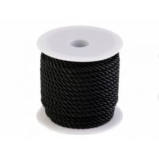 Šňůra kroucená černá Ø5 mm