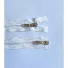 Zip spirálový 55cm dvoucestný bílý