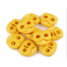 Brzdičky s dvěma dírkami 20x20 mm žluté